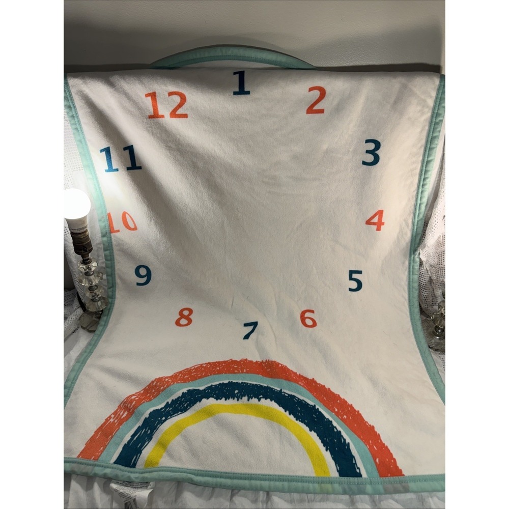 36"x28" Top Paw Puppy Gift Set Blanket With Clock Face